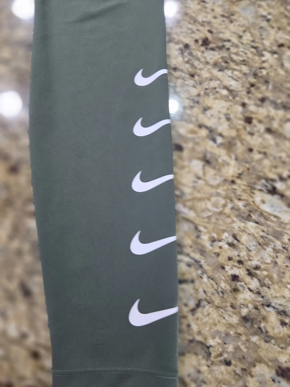 Nike Olive Green Leggings with Side Swoosh
